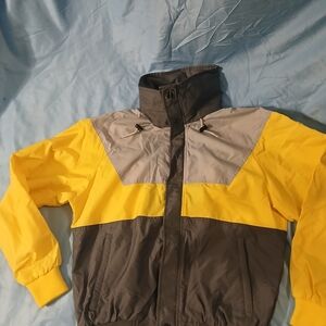 Yellow and Gray Men's Lightweight Jacket